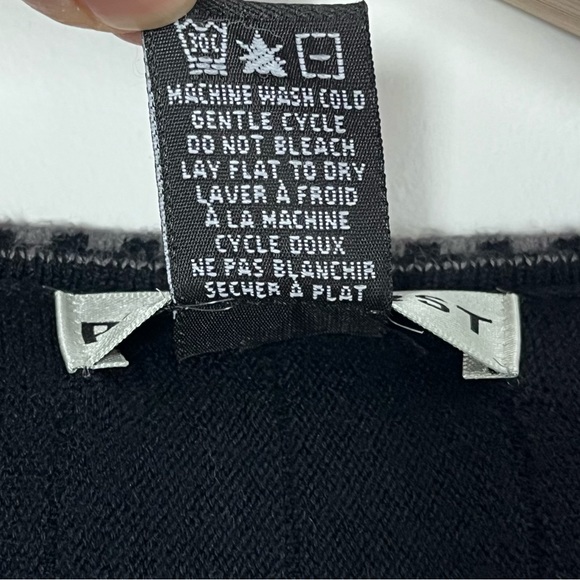 Parkhurst 🇨🇦 Vintage A-Line‎ Black & Grey Long Sleeve Dress Size Small - Picture 8 of 9